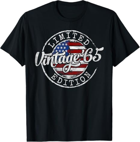 Vintage 1965 60th Birthday Gifts For Men Women 60 Year Old T-Shirt