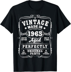 Vintage 60 Birthday Decorations Unisex 60yr 1965 60th Birthday T-Shirt